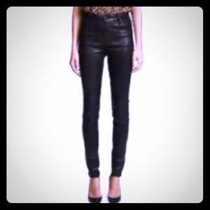 Black leather pants